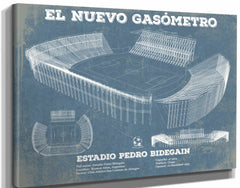 14" x 11" / Stretched Canvas Wrap Cutler West El Nuevo Gasómetro Print Club Atlético San Lorenzo De Almagro Soccer Print
