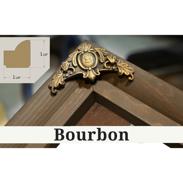 Bourbon frame corner detail, 1.5 inch ornate wood moulding, Embraer ERJ-175 Aviation Blueprint with Optional Print