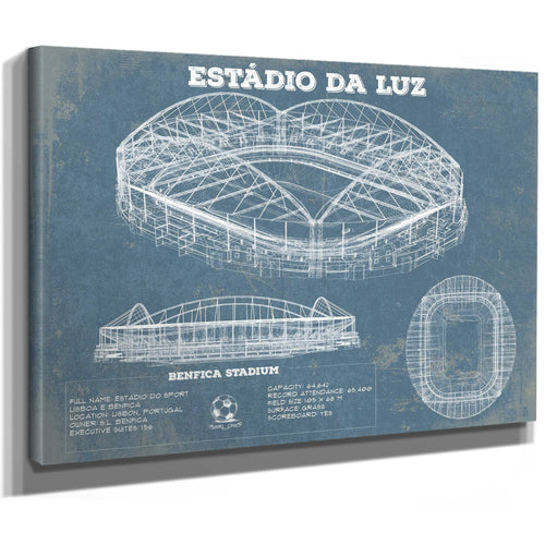 Estudio da Luz (Benfica Stadium) - Portugal National Print as a stretched canvas wrap with gallery wrapped edges