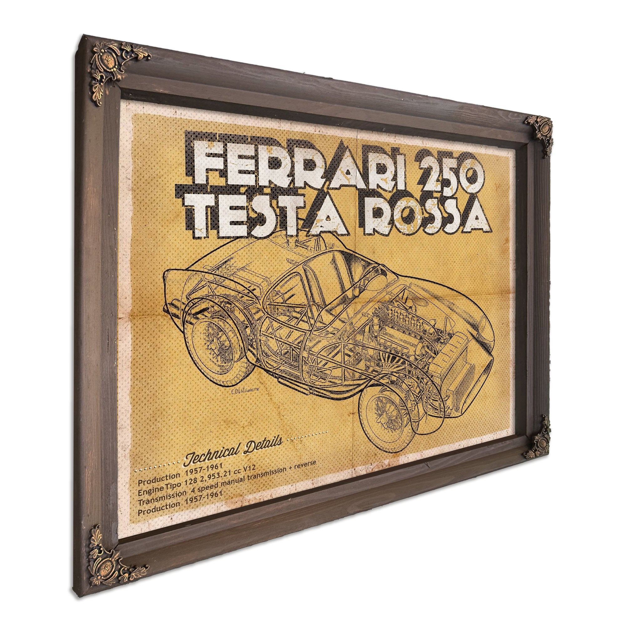 Ferrari 250 Testa Rossa Wall Art Print | Cutler West