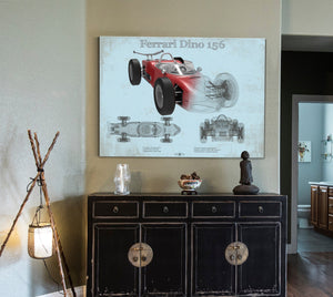 Cutler West Ferrari Dino 156 F1 Original Blueprint Art