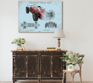 Cutler West Ferrari Dino 156 F1 Original Blueprint Art