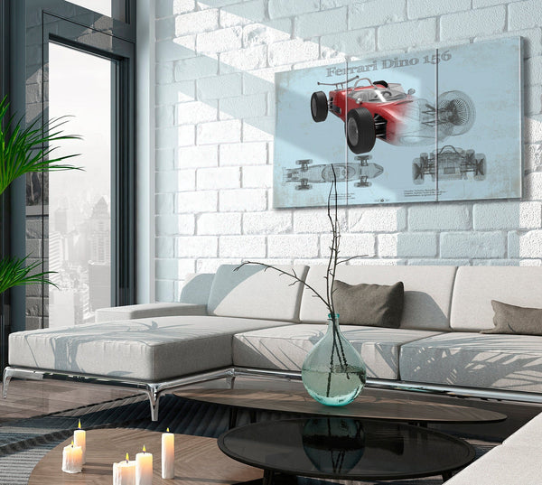 Cutler West Ferrari Dino 156 F1 Original Blueprint Art