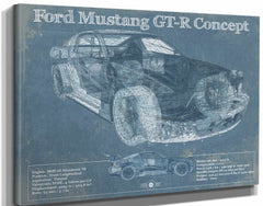 14" x 11" / Stretched Canvas Wrap Cutler West Ford Mustang GT-R Concept Race Car Print