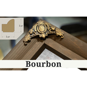Bourbon frame corner detail, 1.5 inch ornate wood moulding, Fulham Football Club Craven Cottage Stadium Print