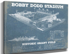 14" x 11" / Stretched Canvas Wrap Cutler West Georgia Tech Yellow Jackets - Bobby Dodd Stadium at Historic Grant Field