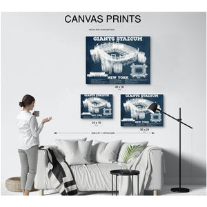 Giants Stadium - The Meadowlands New York Print displayed on a wall