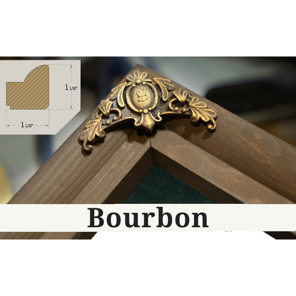 Bourbon frame corner detail, 1.5 inch ornate wood moulding, Green Bay Packers - Lambeau Field Stadium Print