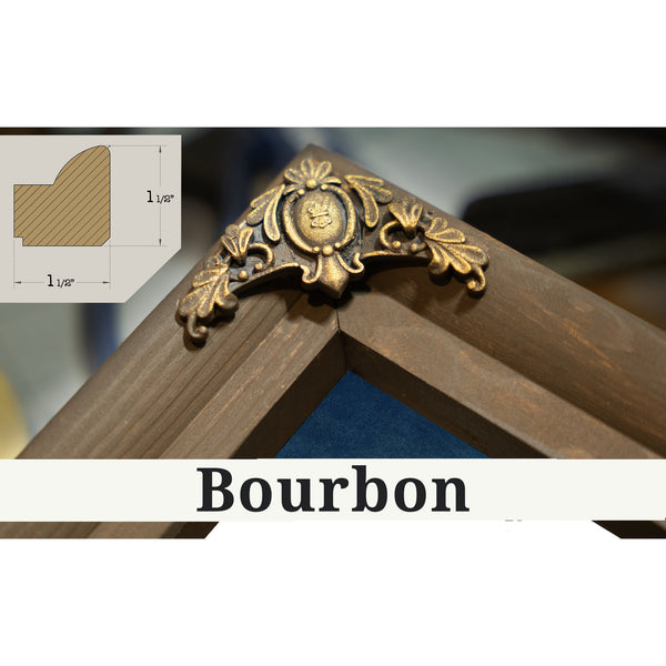 Bourbon frame corner detail, 1.5 inch ornate wood moulding, Green Bay Packers - Lambeau Field Stadium Print