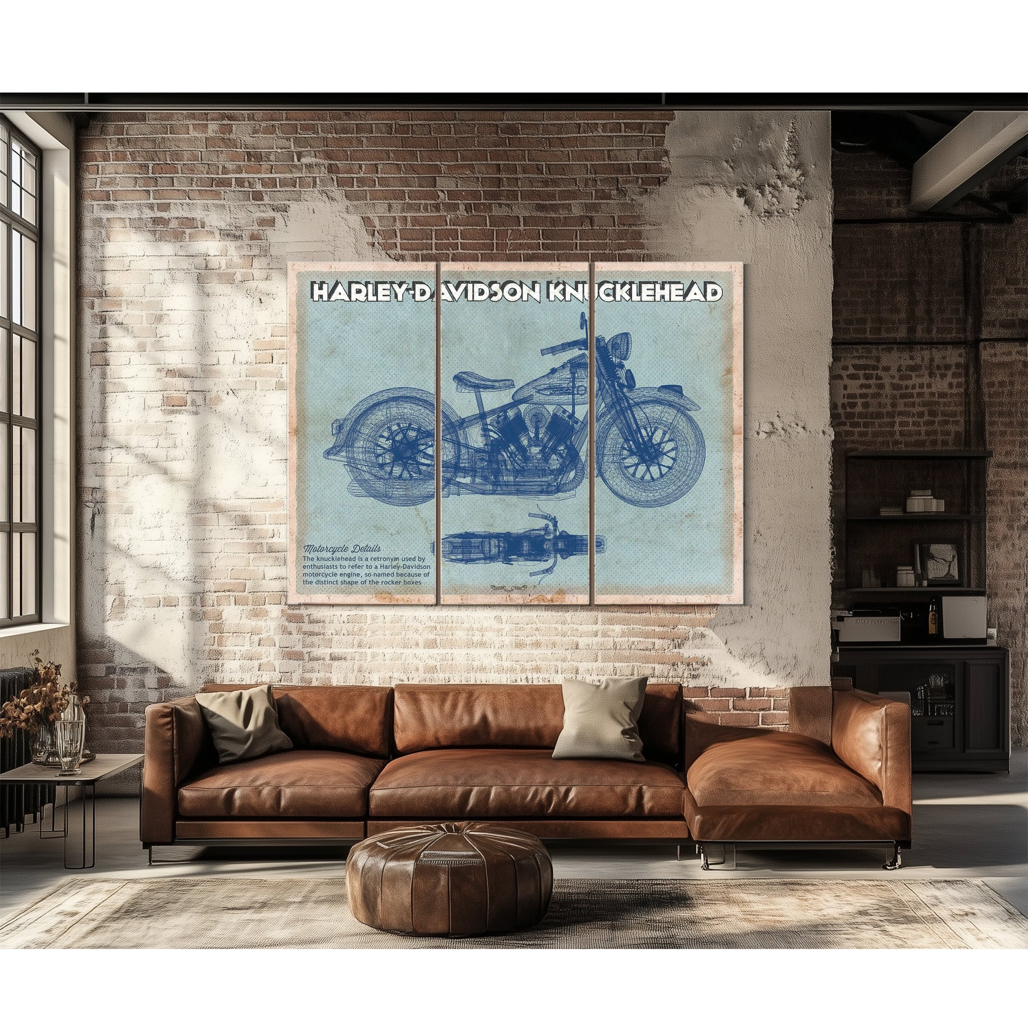 Harley-Davidson仕様　インテリア Harley-Davidson Knucklehead Wall Art Print | Cutler West