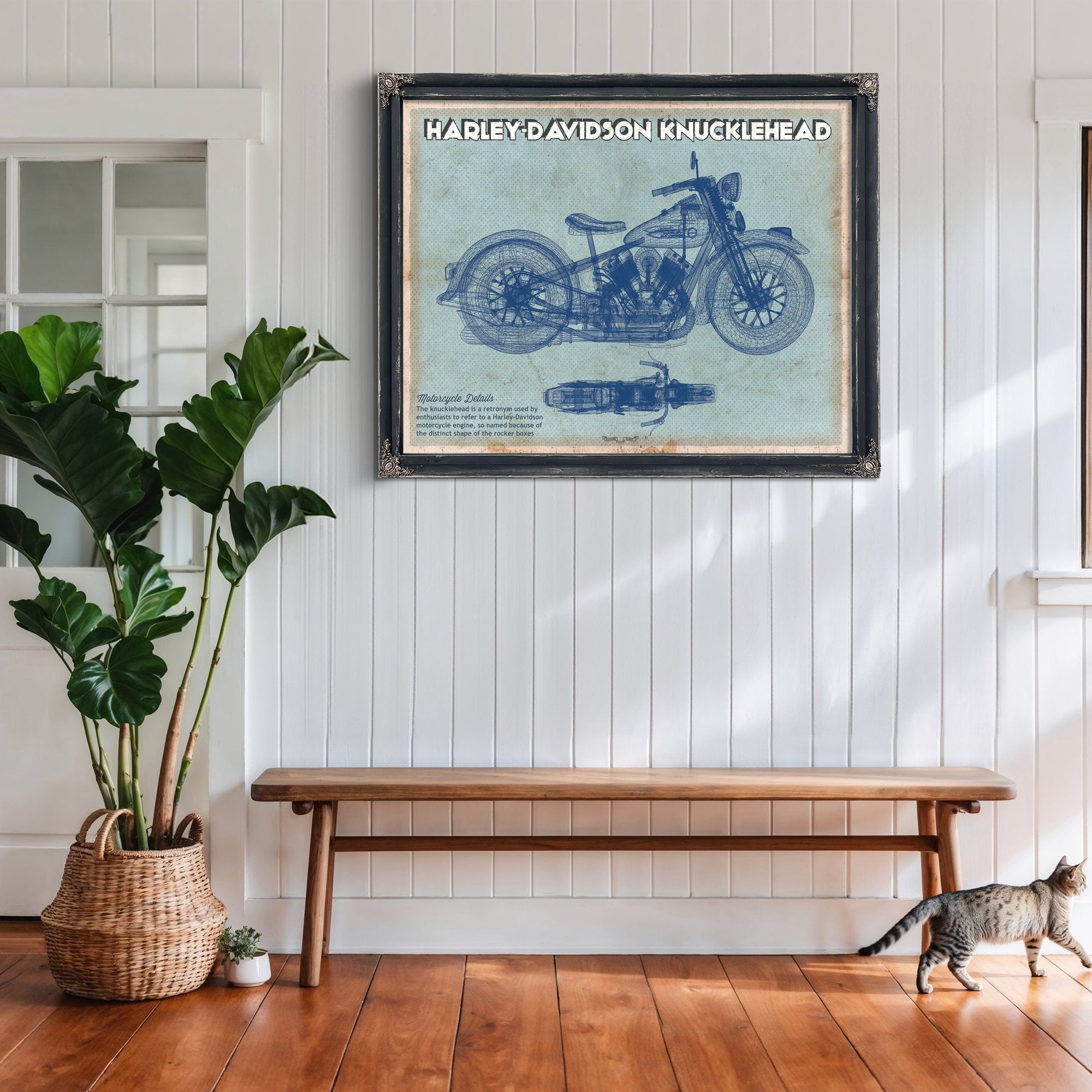 Harley-Davidson Knucklehead Wall Art Print | Cutler West