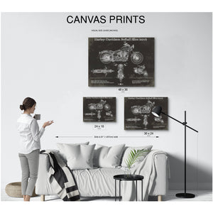 2016 Harley Davidson Softail Slim S Army Design Print displayed on a wall
