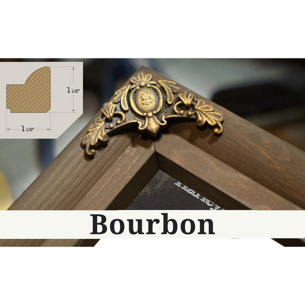 Bourbon frame corner detail, 1.5 inch ornate wood moulding, 2016 Harley Davidson Softail Slim S Army Design Print