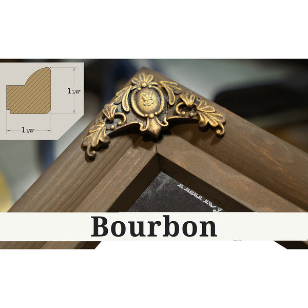 Bourbon frame corner detail, 1.5 inch ornate wood moulding, 2018 Harley-Davidson Street 750 Print