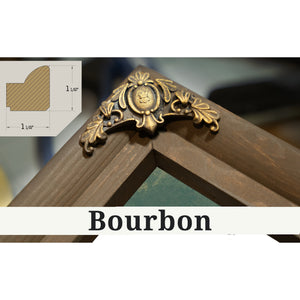 Bourbon frame corner detail, 1.5 inch ornate wood moulding, Humvee Jeep Army Art Print