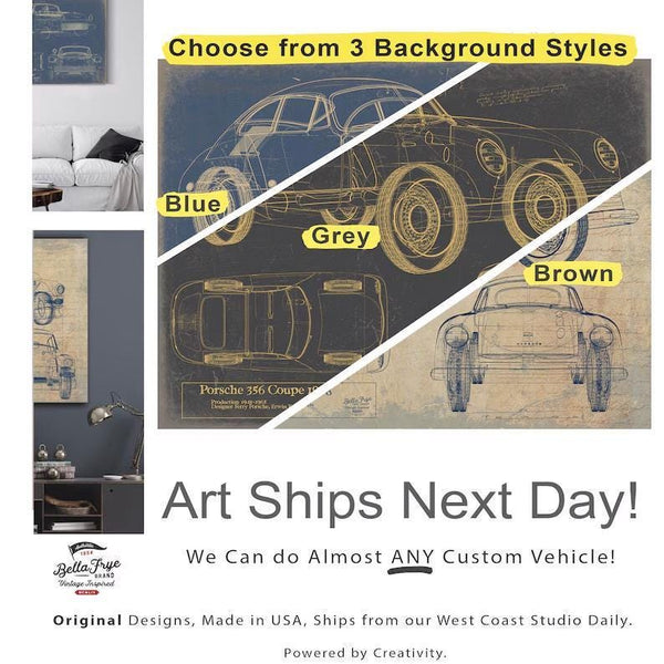 Cutler West Vintage 1997 Chevrolet Silverado Car Model Print, Original Blueprint Canvas, Framed, or Unframed Art
