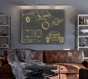 Cutler West Vintage 1967 Chevrolet Chevelle SS 396 Car Art - Gifts for Guys - Original Vehicle Print