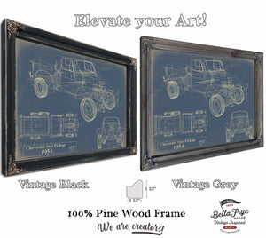Cutler West Vintage 1954 Chevrolet 3100 Pickup Model Mancave Blueprint Art