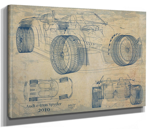 Cutler West Vintage 2000s Car Model Print, Original Blueprint Canvas, Framed, or Unframed Art