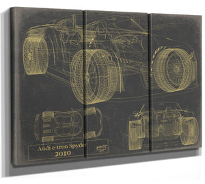 Cutler West Vintage 2000s Car Model Print, Original Blueprint Canvas, Framed, or Unframed Art