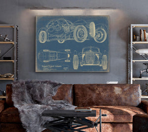 Cutler West Antique Car Blueprint Art: Vintage Vehicle Patent Print