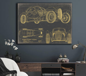 Cutler West Antique Car Blueprint Art: Vintage Vehicle Patent Print
