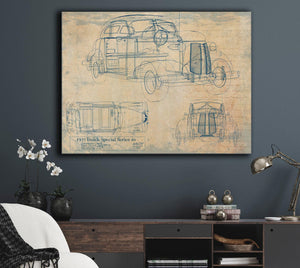 Cutler West Vintage Car Blueprint Art: 1937 Auto Patent Print