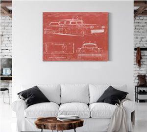 Cutler West 1950's Ambulance Car Blueprint - Gifts for Dad - Mancave Art