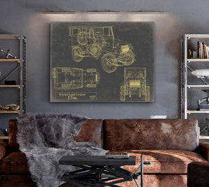 Cutler West 1970 Land Cruiser FJ40 Model Print, Original Blueprint Canvas