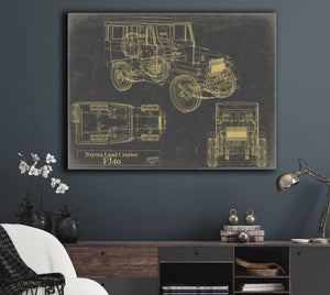 Cutler West 1970 Land Cruiser FJ40 Model Print, Original Blueprint Canvas