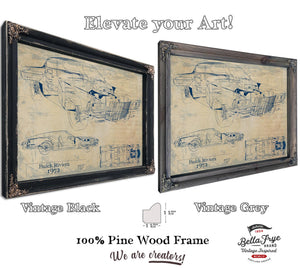 Cutler West Vintage Vehicle 1972 Car Model Print, Original Blueprint Canvas