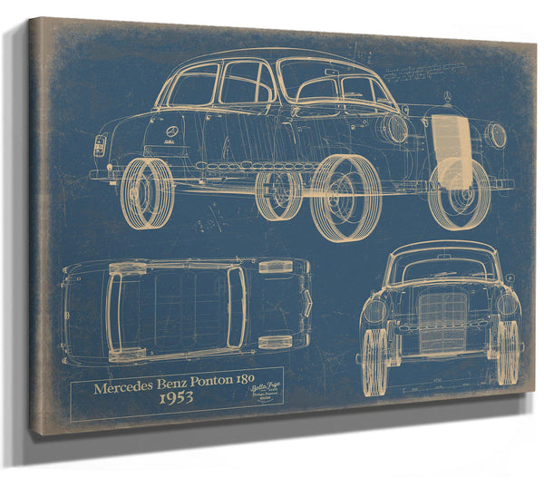 Cutler West Original 1953 Car Art - Gifts for Dad - Mancave Drawing