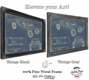 Cutler West Vintage 1964 Chevrolet Impala SS Car Model Print, Original Blueprint Canvas
