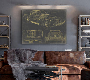 Cutler West Classic 1969 Corvette C3 427 Coupe Car Art - Gifts for Guys - Original Vehicle Print