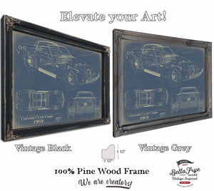 Cutler West Classic 1969 Corvette C3 427 Coupe Car Art - Gifts for Guys - Original Vehicle Print