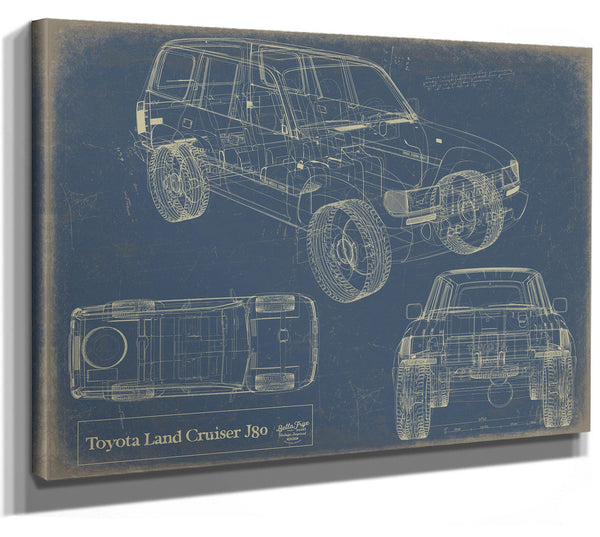 Cutler West Vintage 1980s Car Model Print, Original Blueprint Canvas, Framed, or Unframed Art