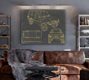 Cutler West Vintage 1980s Car Model Print, Original Blueprint Canvas, Framed, or Unframed Art