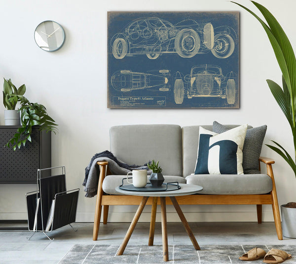 Cutler West Antique Car Blueprint Art: Vintage Vehicle Patent Print