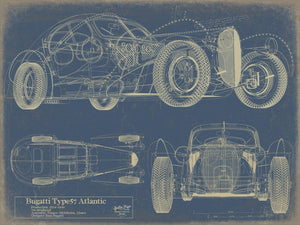 Cutler West Antique Car Blueprint Art: Vintage Vehicle Patent Print