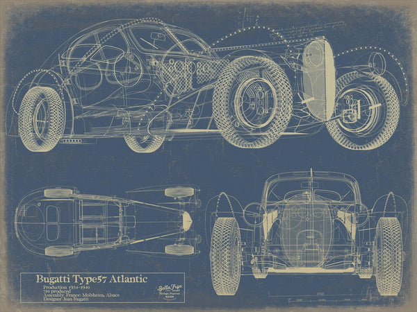 Cutler West Antique Car Blueprint Art: Vintage Vehicle Patent Print