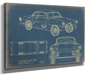Cutler West Old 1955 Coupe Car Blueprint, - Original Vehicle Drawing