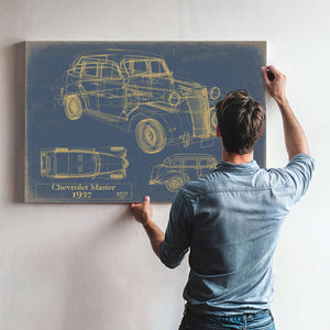 Cutler West 1937 Chevrolet Master Blueprint Art Print: Framed/Unframed Canvas