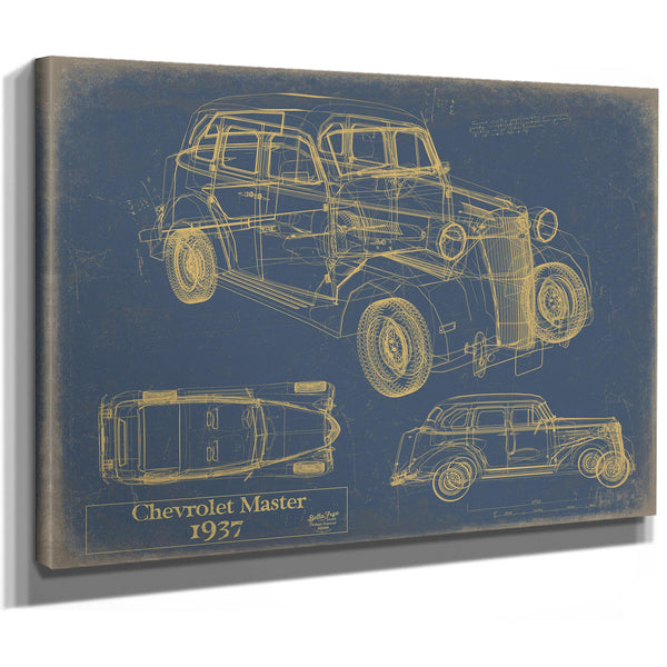 Cutler West 1937 Chevrolet Master Blueprint Art Print: Framed/Unframed Canvas