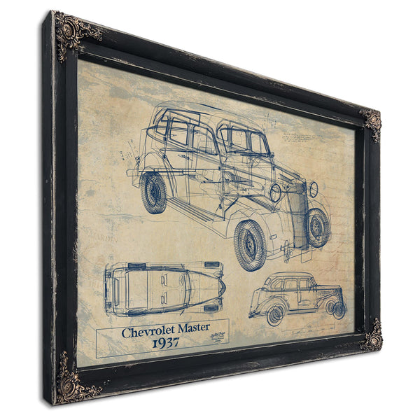 Cutler West 1937 Chevrolet Master Blueprint Art Print: Framed/Unframed Canvas