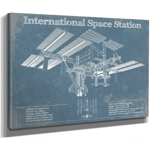International Space Station Space Exploration Print as a stretched canvas wrap with gallery wrapped edges
