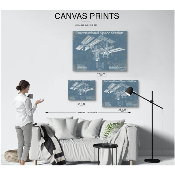 International Space Station Space Exploration Print displayed on a wall