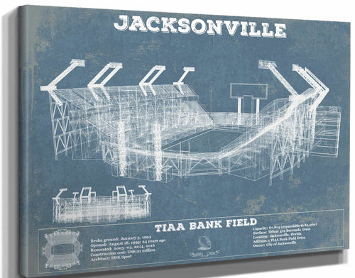 14" x 11" / Stretched Canvas Wrap Cutler West Jacksonville Jaguars TIAA Bank Field  Vintage Football Print