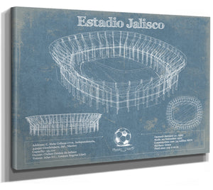 14" x 11" / Stretched Canvas Wrap Cutler West Jalisco Stadium - Estadio Jalisco Football Soccer Stadium Print
