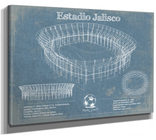 14" x 11" / Stretched Canvas Wrap Cutler West Jalisco Stadium - Estadio Jalisco Football Soccer Stadium Print