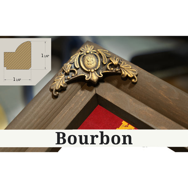 Bourbon frame corner detail, 1.5 inch ornate wood moulding, Kansas City Chiefs Arrowhead Stadium Print